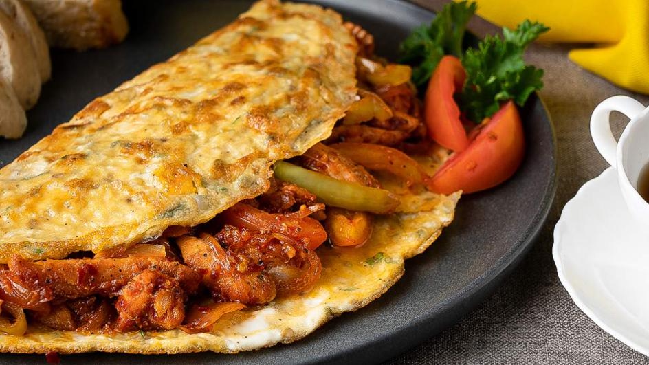 Devilled Chicken Omelette