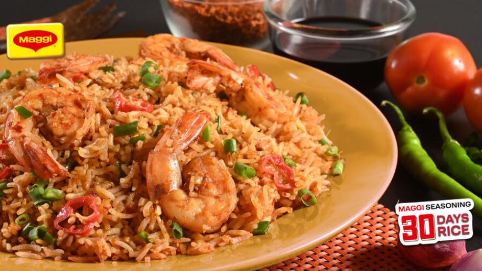 Hot garlic Prawn Rice