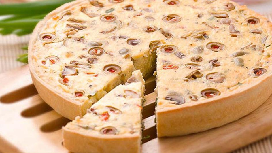 Chicken, Mushroom & Cheese Flan