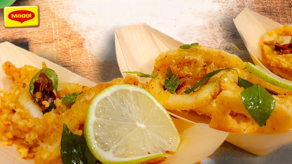 Spiced Calamari with Mango Chutney