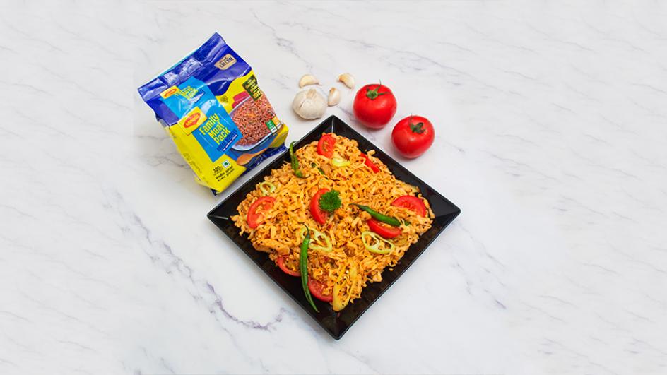 Maggi Devilled Chicken Broad Noodles Recipe