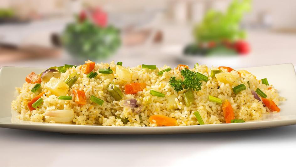 Chunky Vegetable Egg Fried Rice