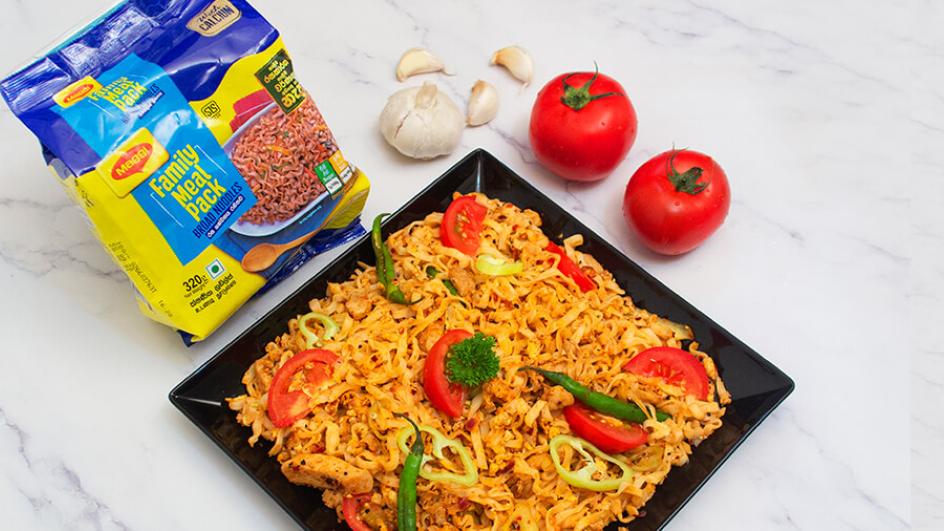 Maggi Devilled Chicken Broad Noodles Recipe