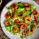 Sticky Barbecued Prawn Salad