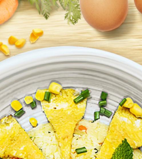 Cheesy Omelette Fried Rice