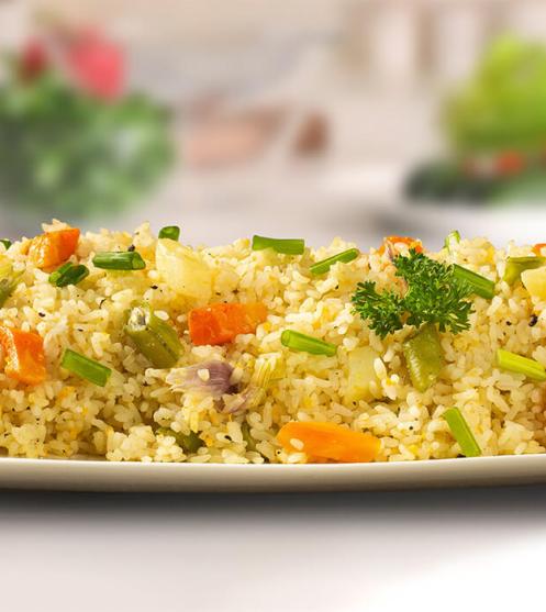 Chunky Vegetable Egg Fried Rice
