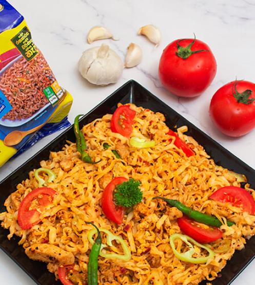 Maggi Devilled Chicken Broad Noodles Recipe