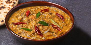 Banana Flowers Tempered with Dhal Curry