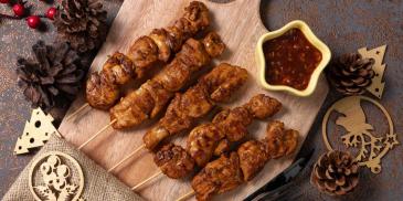 Chicken Skewers with garlic sauce