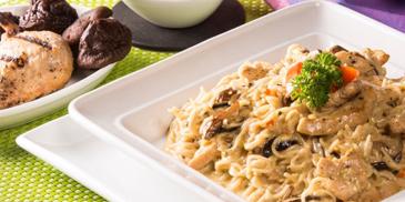 Creamy Chicken & Mushroom Noodles