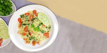 Greek styles spinach and Cherry Tomato Rice